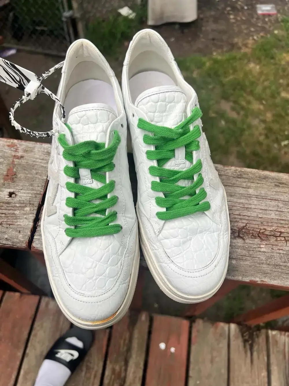 Off-White c/o Virgil Abloh 2.0 White Crocodile-Embossed Leather